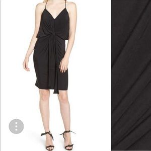 Misa Los Angeles Black Midi Dress